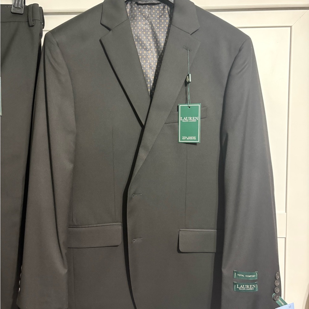 Lauren Ralph Lauren Black Two-Button Suit Jacket